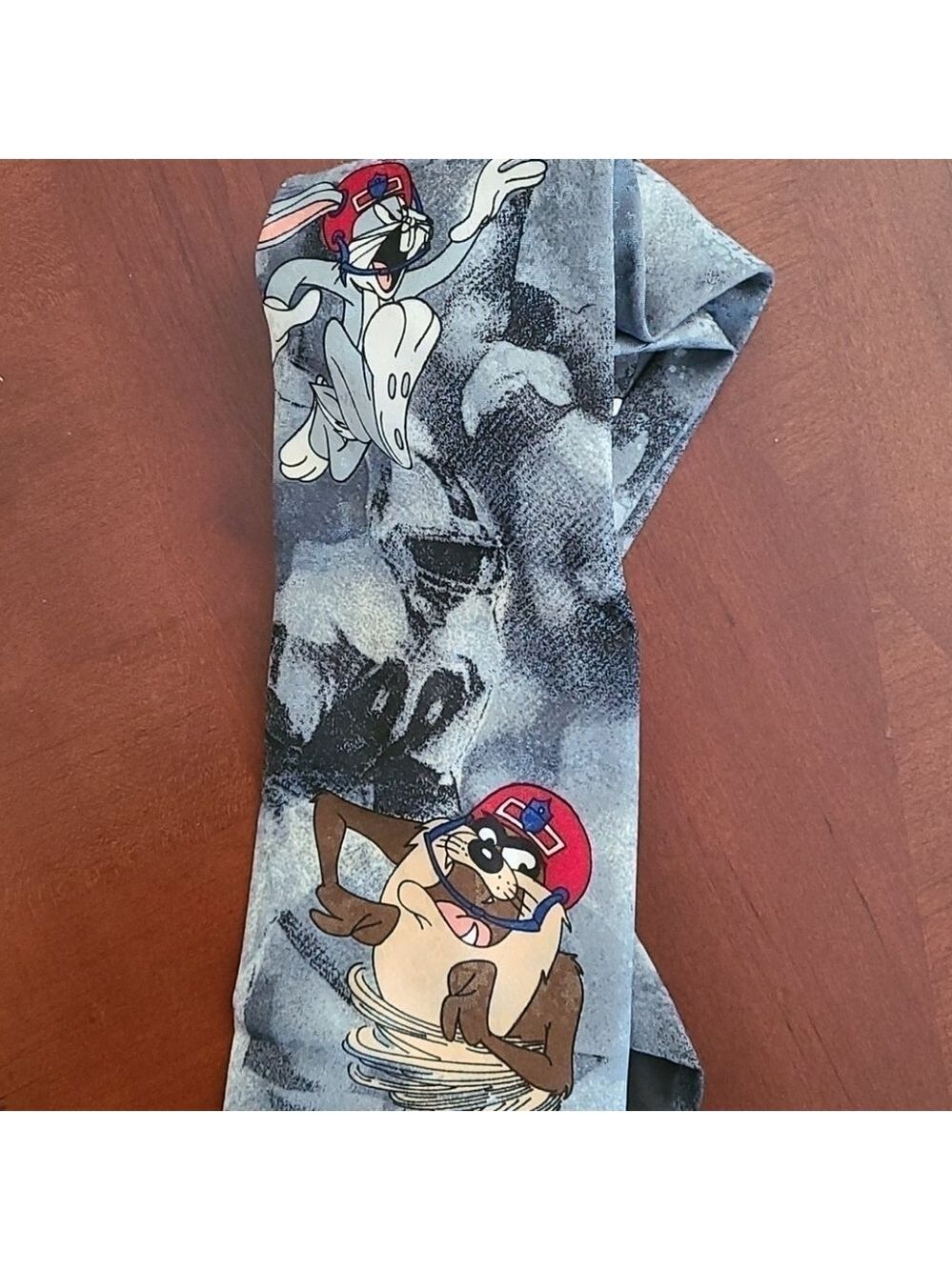 VINTAGE SILK Grey Men's Looney Tunes Warner Brothers Tie